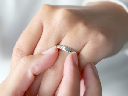 Bague de fiançailles Promise en 9K or blanc avec diamant 0,25ct H/SI