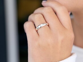 Bague de fiançailles Promise en 9K or blanc avec diamant 0,25ct H/SI