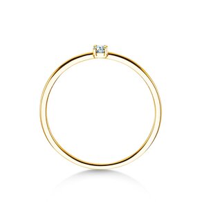 Bague de fiançailles Pure en 9K or jaune avec diamant 0,04ct G/SI