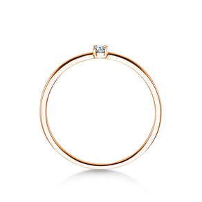 Bague de fiançailles Pure en 14K or rose avec diamant 0,04ct G/SI