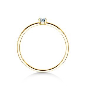 Bague de fiançailles Pure en 14K or jaune avec diamant 0,08ct G/SI