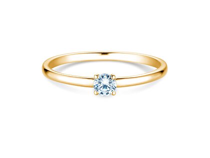 Bague de fiançailles Pure en 14K or jaune avec diamant 0,13ct G/SI