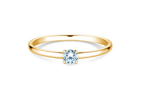Bague de fiançailles Pure en 14K or jaune avec diamant 0,13ct G/SI