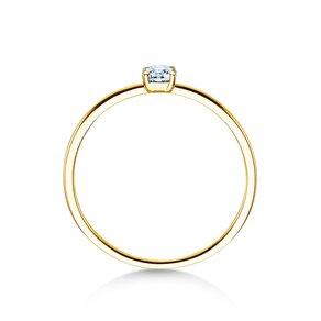 Bague de fiançailles Pure en 14K or jaune avec diamant 0,13ct G/SI