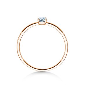 Bague de fiançailles Pure en 14K or rose avec diamant 0,13ct G/SI