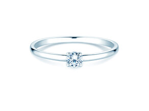 Bague de fiançailles Pure en 14K or blanc avec diamant 0,13ct G/SI