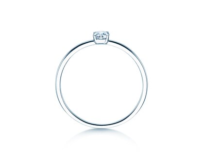 Bague de fiançailles Pure en 14K or blanc avec diamant 0,13ct G/SI