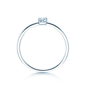 Bague de fiançailles Pure en 14K or blanc avec diamant 0,13ct G/SI