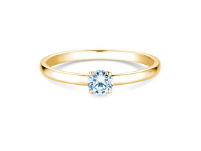 Bague de fiançailles Pure en 9K or jaune avec diamant 0,23ct G/SI