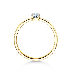 Bague de fiançailles Pure en 9K or jaune avec diamant 0,23ct G/SI
