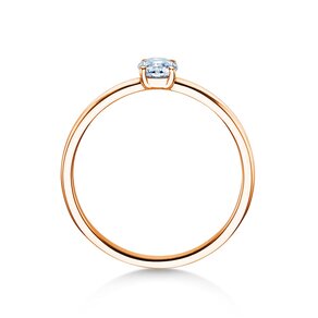 Bague de fiançailles Pure en 9K or rose avec diamant 0,23ct G/SI