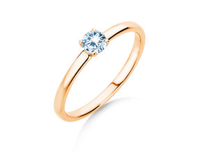 Bague de fiançailles Pure en 9K or rose avec diamant 0,23ct G/SI