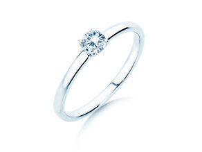 Bague de fiançailles Pure en 9K or blanc avec diamant 0,23ct H/SI