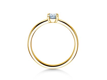 Bague de fiançailles Pure en 14K or jaune avec diamant 0,30ct G/SI