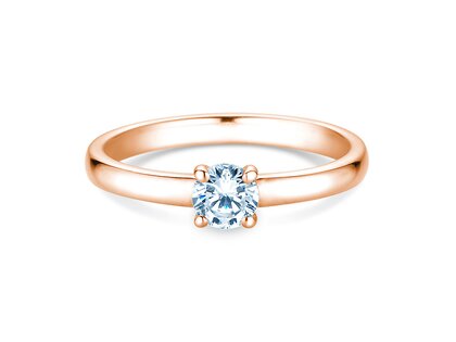 Bague de fiançailles Pure en 14K or rose avec diamant 0,30ct H/SI