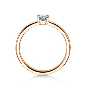 Bague de fiançailles Pure en 14K or rose avec diamant 0,30ct H/SI