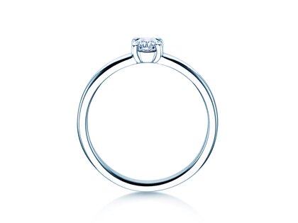 Bague de fiançailles Pure en 9K or blanc avec diamant 0,30ct H/SI