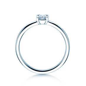 Bague de fiançailles Pure en 9K or blanc avec diamant 0,30ct H/SI