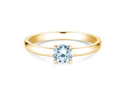 Bague de fiançailles Pure en 9K or jaune avec diamant 0,60ct H/SI