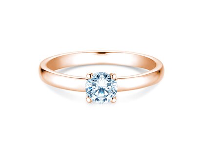 Bague de fiançailles Pure en 14K or rose avec diamant 0,50ct H/SI