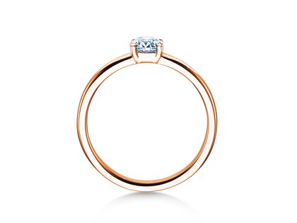 Bague de fiançailles Pure en 14K or rose avec diamant 0,50ct H/SI