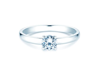 Bague de fiançailles Pure en 9K or blanc avec diamant 0,60ct G/SI