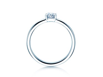 Bague de fiançailles Pure en 9K or blanc avec diamant 0,60ct G/SI