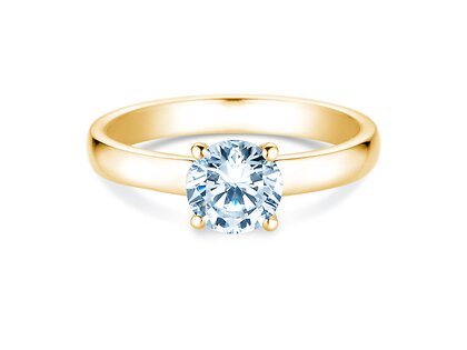 Bague de fiançailles Pure en 9K or jaune avec diamant 2,00ct H/SI