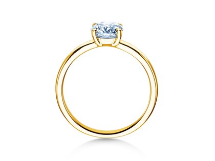 Bague de fiançailles Pure en 9K or jaune avec diamant 2,00ct H/SI