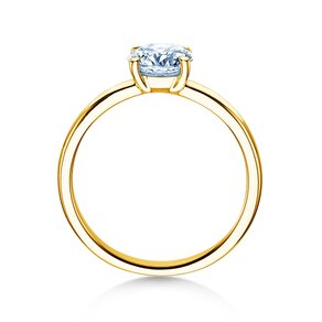 Bague de fiançailles Pure en 9K or jaune avec diamant 2,00ct H/SI