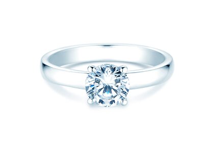 Bague de fiançailles Pure en 14K or blanc avec diamant 2,50ct G/VS