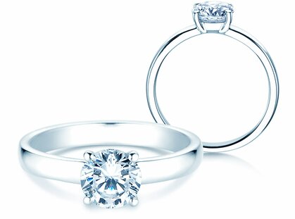 Bague de fiançailles Pure en 14K or blanc avec diamant 1,00ct G/SI