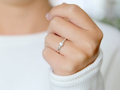 Bague de fiançailles Pure en 14K or jaune avec diamant 0,30ct G/SI