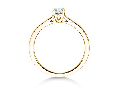 Bague de fiançailles Romance en 9K or jaune avec diamant 0,15ct G/SI