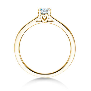 Bague de fiançailles Romance en 9K or jaune avec diamant 0,15ct G/SI