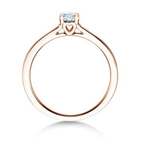 Bague de fiançailles Romance en 9K or rose avec diamant 0,15ct G/SI