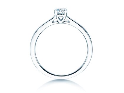 Bague de fiançailles Romance dans Argent 925/- avec diamant 0,15ct H/SI