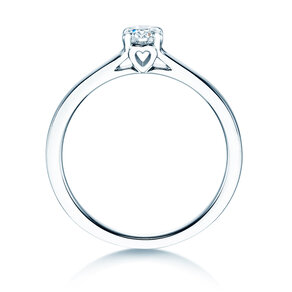 Bague de fiançailles Romance dans Argent 925/- avec diamant 0,15ct H/SI