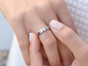 Bague de fiançailles Romance dans 14K or blanc avec diamant 0,20ct G/SI