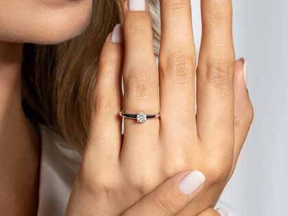 Bague de fiançailles Romance dans argent
