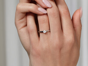 Bague de fiançailles Romance dans argent