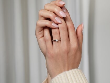 Bague de fiançailles Romance dans argent
