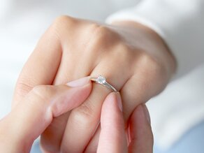 Bague de fiançailles Romance dans argent