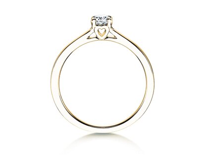 Bague de fiançailles Romance en 9K or jaune avec diamant 0,25ct G/SI