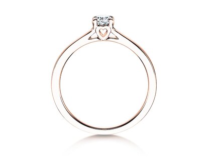 Bague de fiançailles Romance dans or rose