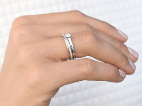 Bague de fiançailles Romance dans argent