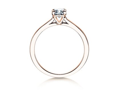 Bague de fiançailles Romance dans 14K or rose avec diamant 0,40ct G/SI
