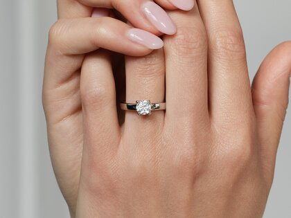 Bague de fiançailles Romance dans 18K or rose avec diamant 0,75ct G/SI