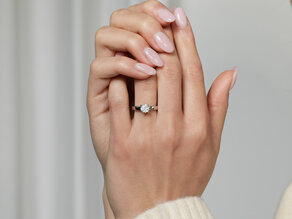 Bague de fiançailles Romance dans 18K or rose avec diamant 0,75ct G/SI