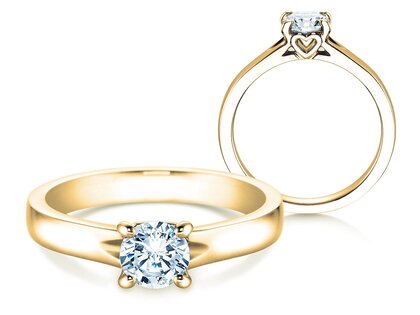 Bague de fiançailles Romance dans 18K or jaune avec diamant 0,75ct G/SI